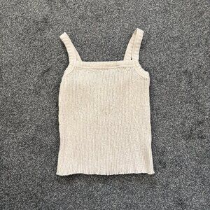 Little Urban Apparel cream ribbed knit camisole top